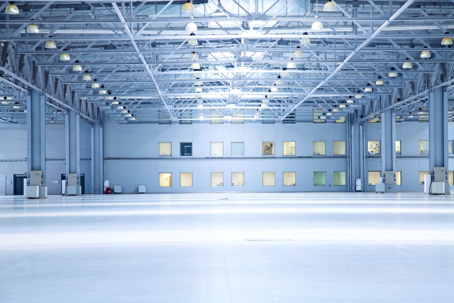 Interior of Modern Industrial Commercial Real Estate Space