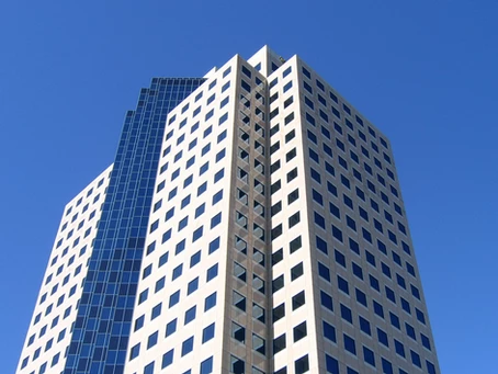 Skyscraper in front of blue sky