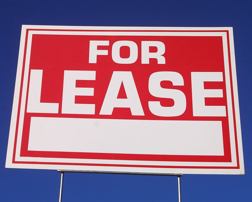 For Lease sign red